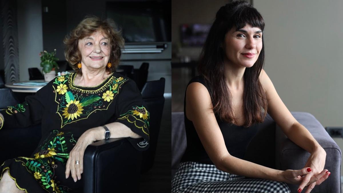Ana Blandiana y Carolina Alba, en Córdoba, antes de la entrega de los premios de Cosmopoética.